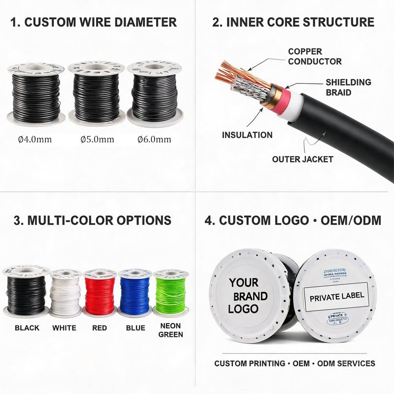 NAITELONG OEM ODM custom microphone cable service with private label options