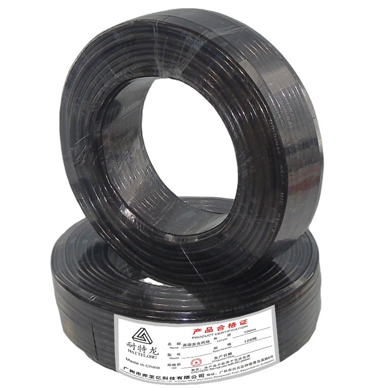 Transparent Black Microphone Cable T308 Transparent black microphone cable T308 bulk spool