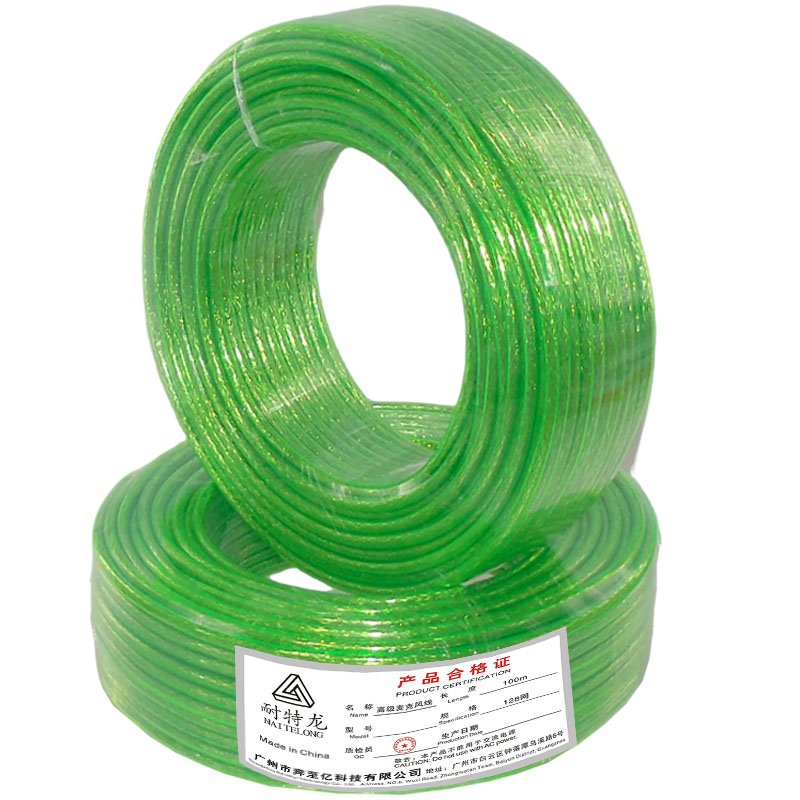 Transparent Green Microphone Cable T308 Transparent green microphone cable T308 bulk spool