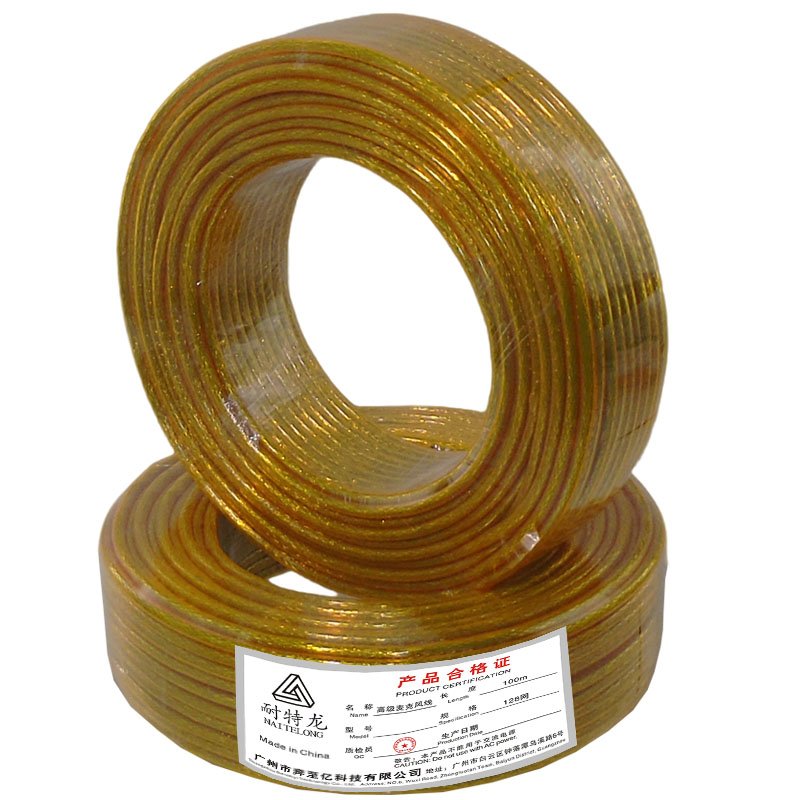 Transparent Yellow T308 Pro Microphone Cable Transparent yellow T308 Pro microphone cable bulk spool
