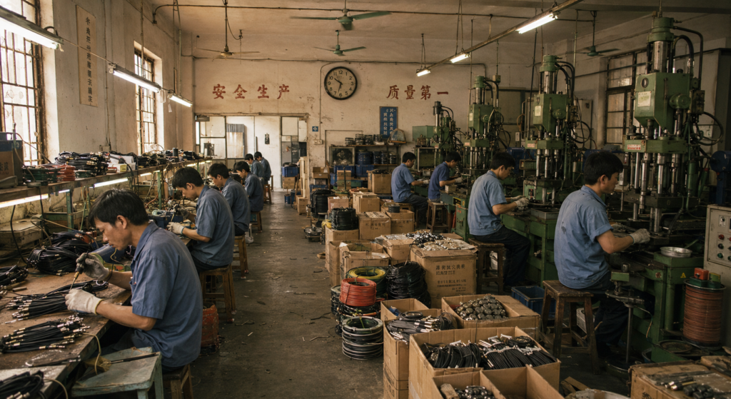 NAITELONG factory established in Dongguan in 2006, specializing in OEM and ODM audio cable manufacturing for global distributors and wholesalers.