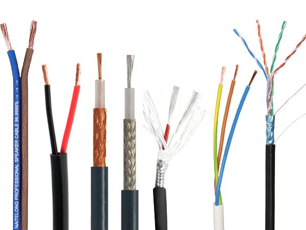 Custom cable types including power cords audio cables, speaker cables and network cables