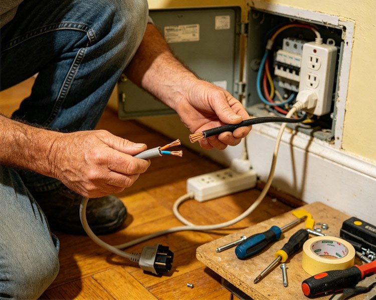 Replacement power cord solutions for household electrical appliances