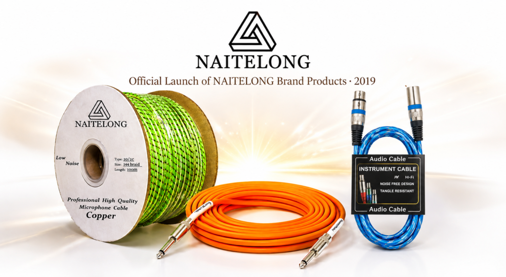 NAITELONG launched its own cable brand in 2019, offering microphone cables, guitar cables and bulk audio cables to distributors, wholesalers and brand owners worldwide.