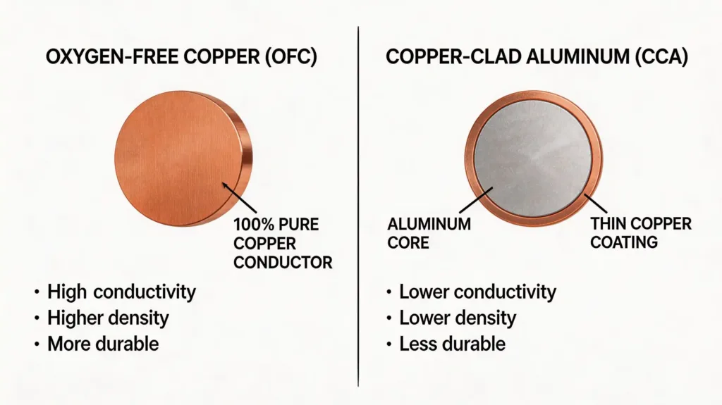 OFC vs CCA comparison for audio cables