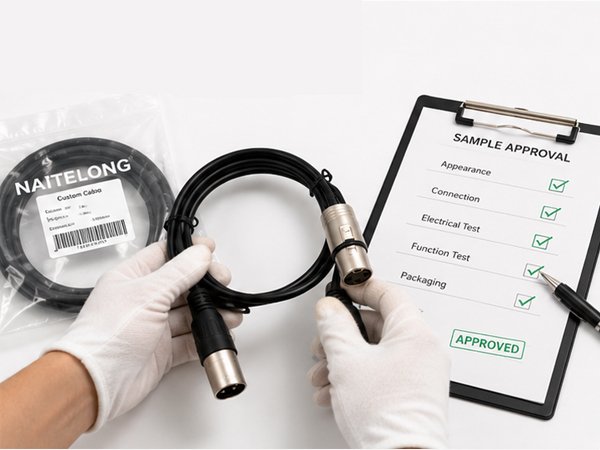 Customer sample approval process for custom cable project