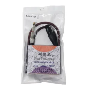 1m OEM packaging for T603 XLR female to 1/4 inch (6.35mm) TS mono microphone cable